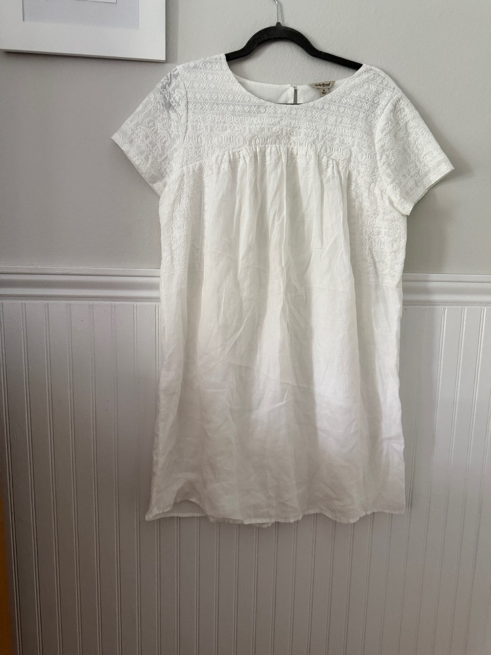 DONATED - NOT FOR SALE - Lucky Brand White Embroidered Mini Dress